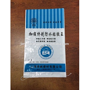 Construction use moisture proof pp woven tile adhesive bag plastic cement sack