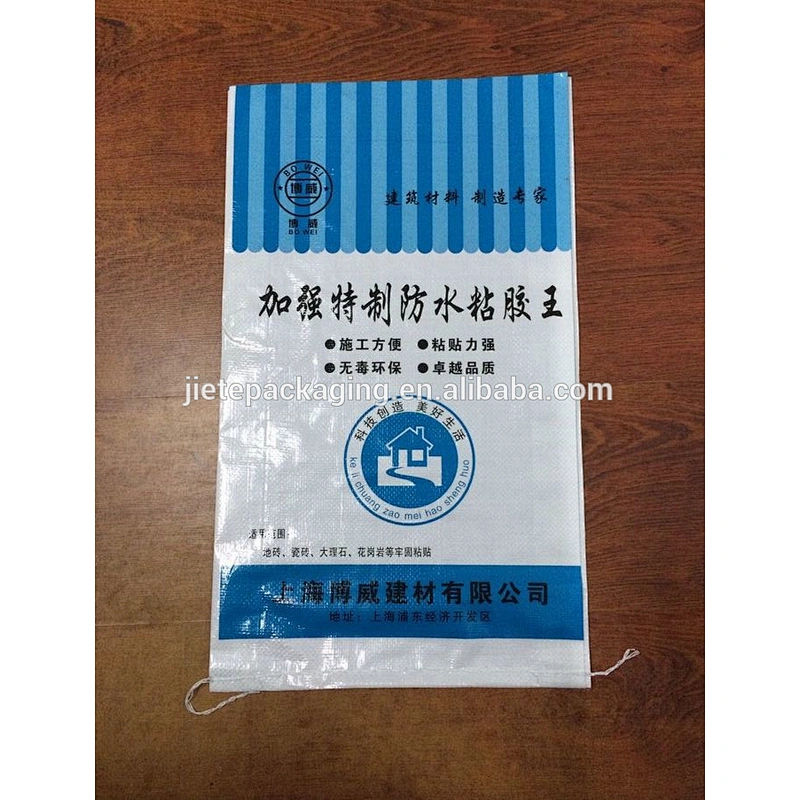 Construction use moisture proof pp woven tile adhesive bag plastic cement sack