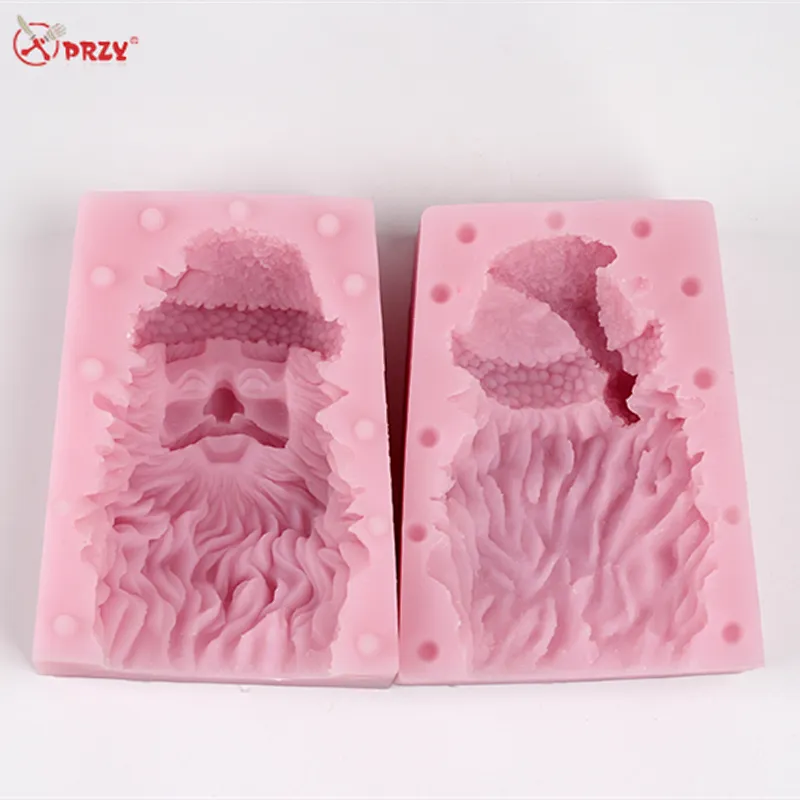 Promotion silicone soap Christmas 3D Mold DIY Handmade Santa Candles silicone molds