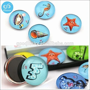 Hot selling Wonderful style Promotion gift 3d magnetic crystal glass fridge magnet