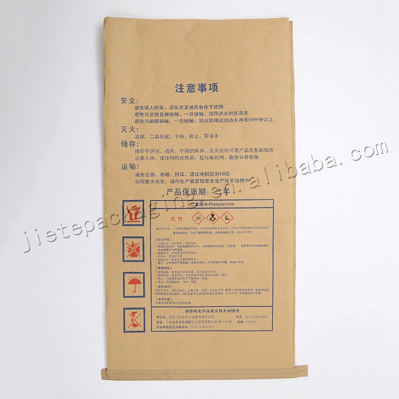 25kg kraft paper plastic compound cement bag for bitumen,mortar,gypsum, lime
