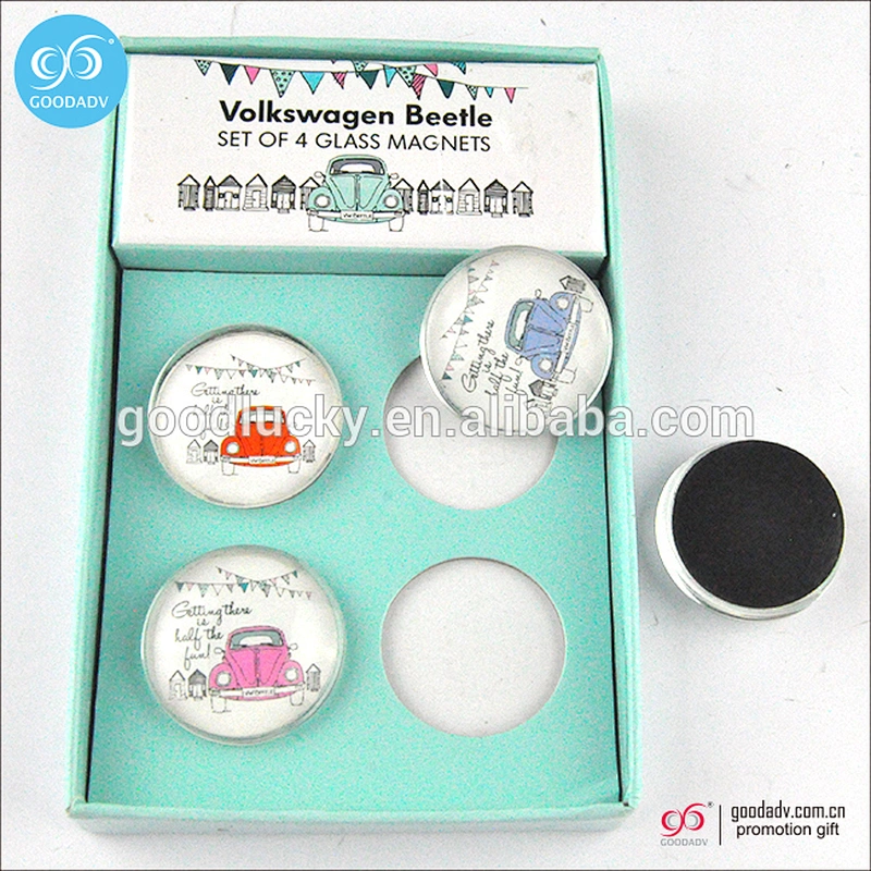 Promotional gifts crystal magnetic sticker glass magnet