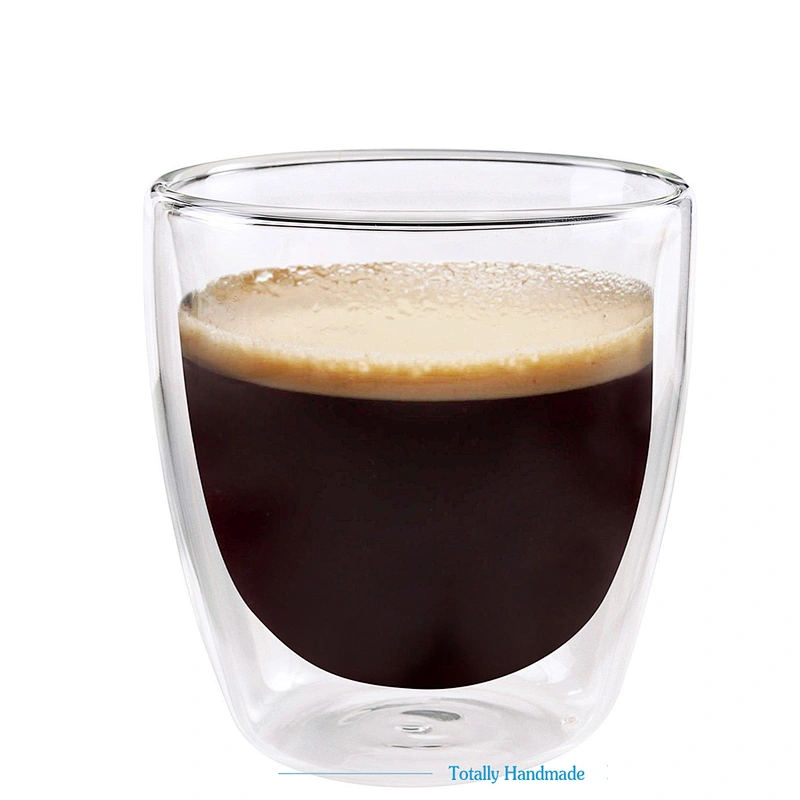 2018 China wholesale price glass coffee mug double wall resistant heat cup