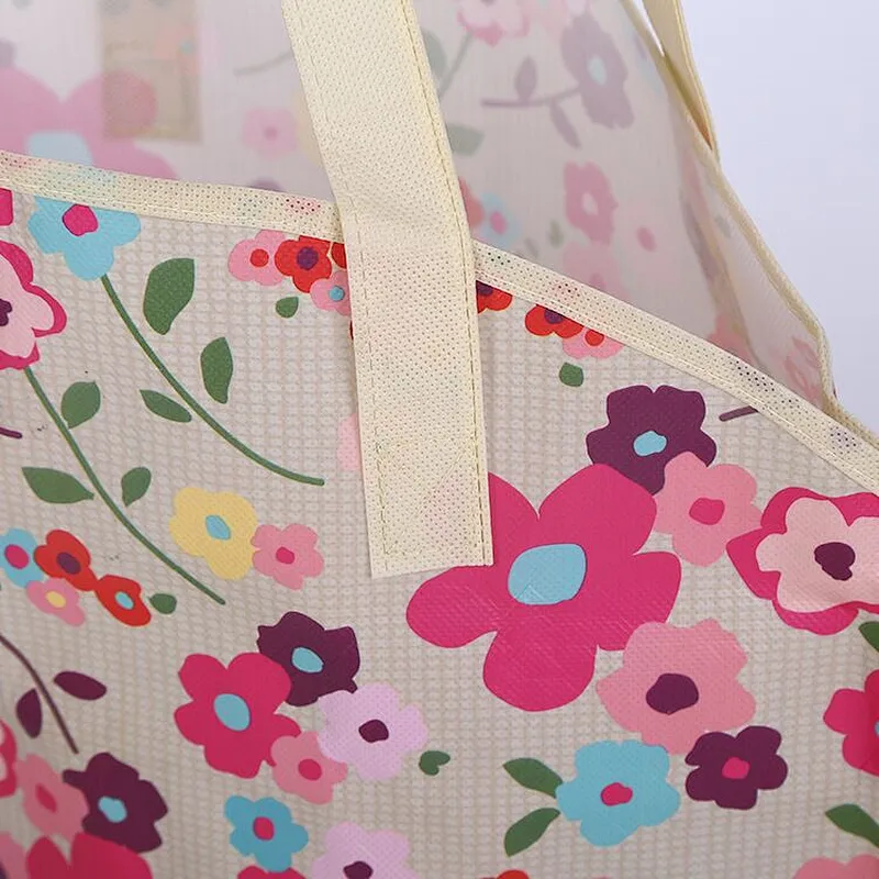Custom printed non-woven shopping bags for shopping with handle