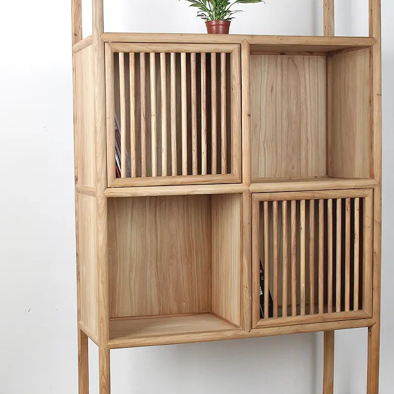 chinese antique natural reclaimed wooden bookcase furniture