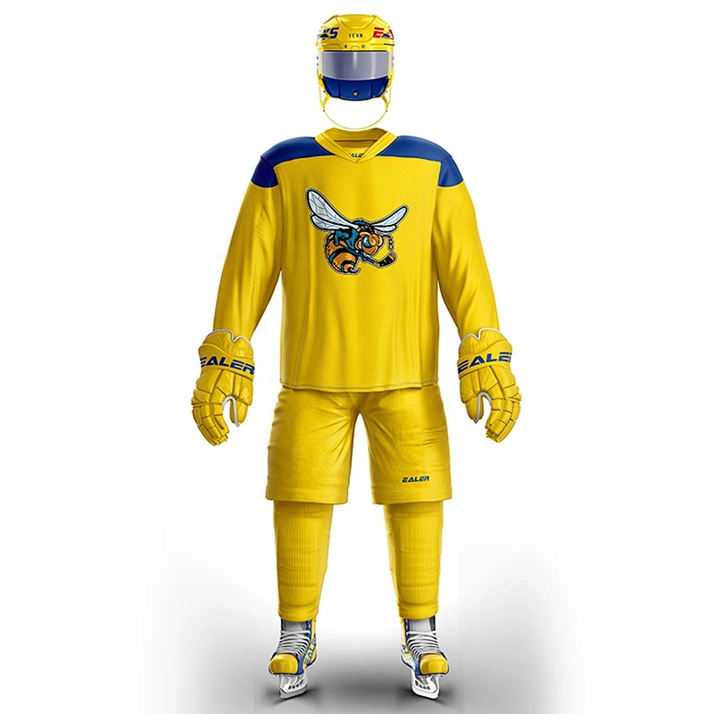 Design custom Hockey Jerseywith sewn tackle twill logo