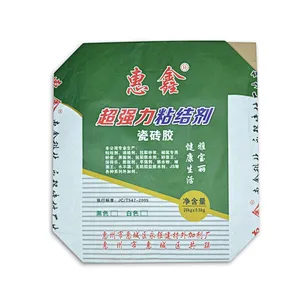 20kg of brown paper four cube valve pocket for cement, tile use