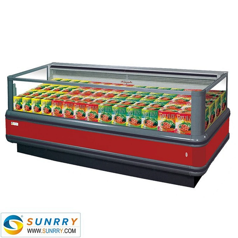 New design supermarket display refrigerator and freezer showcase (SUNRRY SY-SIS2500)