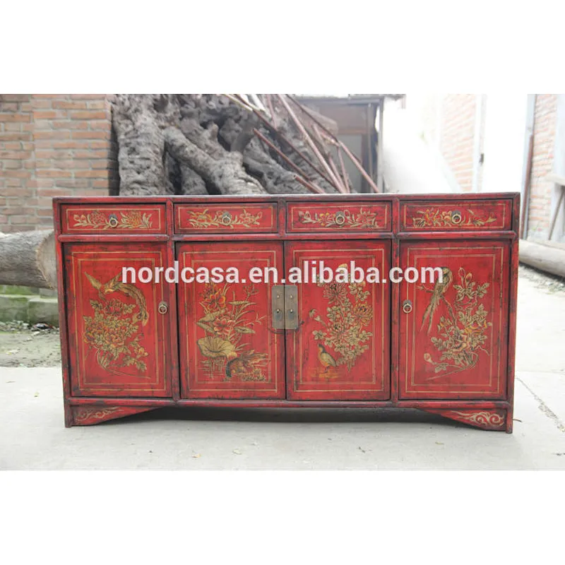 chinese antique reproduction furniture/ hand painted cabinet