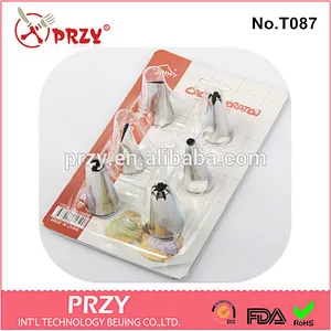 6 pcs per set cake decorating pastry nozzles