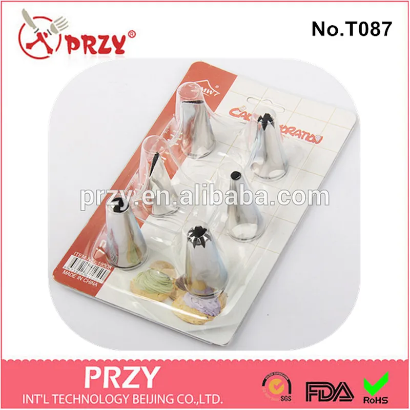 6 pcs per set cake decorating pastry nozzles