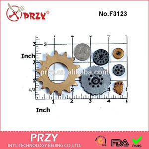 F3123 Gothic gear molds - steam punk silicone molds - set of 3 flexible molds that create 6 gears
