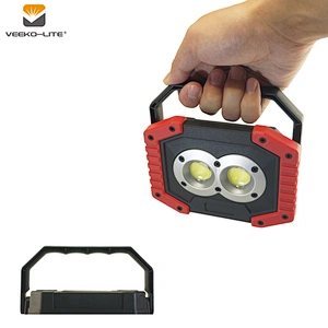 2018 HOT SELLING HANGABLE RECHARGEABLE PLASTIC 500 LUMENS WORKING LIGHT 3.7V 2200MAH LI-ION BATTERY OR 4AA BATTERY