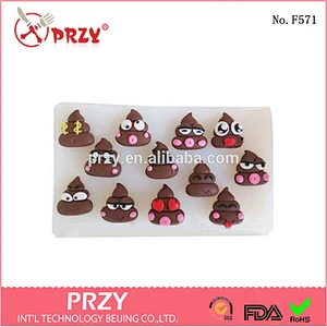 Cartoon poo chocolate silicone mold ,fondant mold , jelly mold