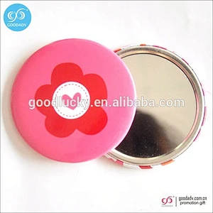 Guangzhou supplier tinplate round glass mirror