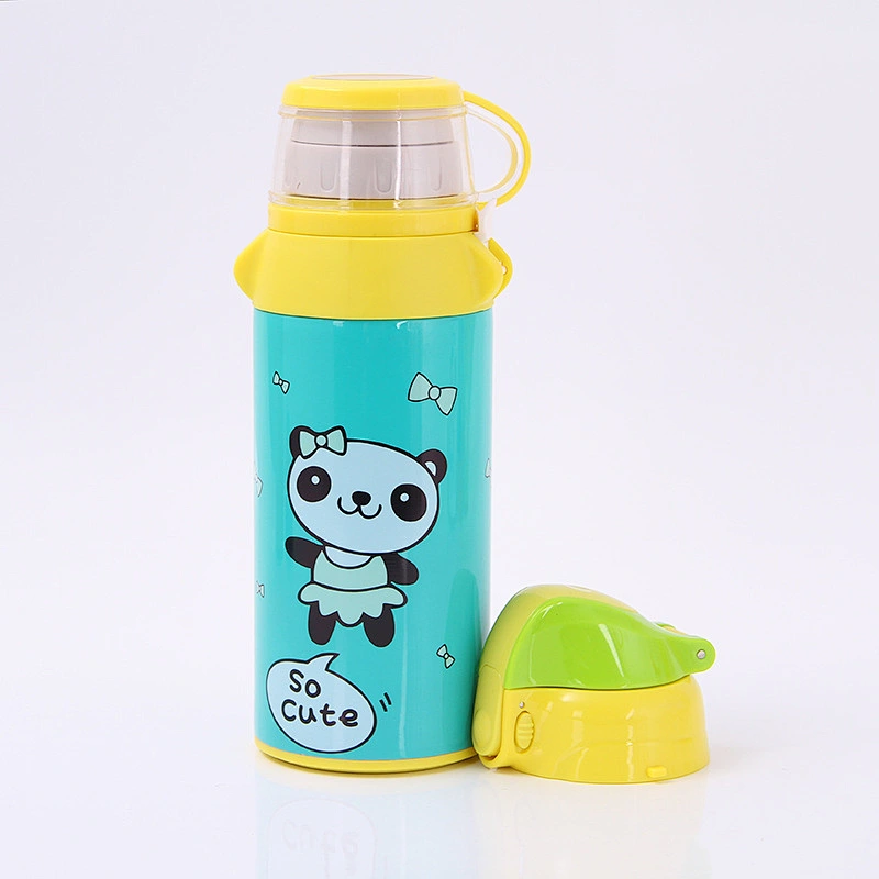 500ml children mug double wall 201 stainless steel vacuum cup with tape