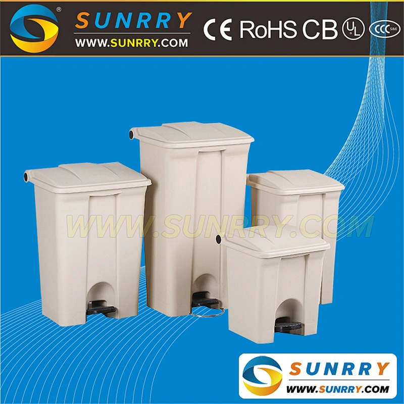 45.4L Plastic Step On Waste Container and Step On Pedal Garbage Trash Can Container for HDPE/PP