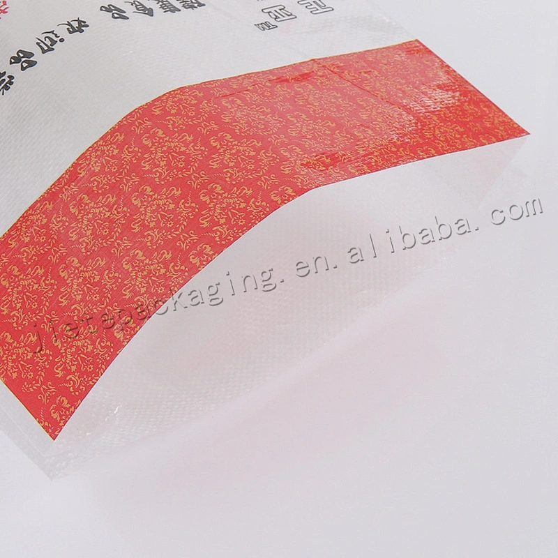 Bopp laminated transparent 10kg pp woven basmati rice packing bag for millet, black rice, buckwheat, oats, barley, grain,seed
