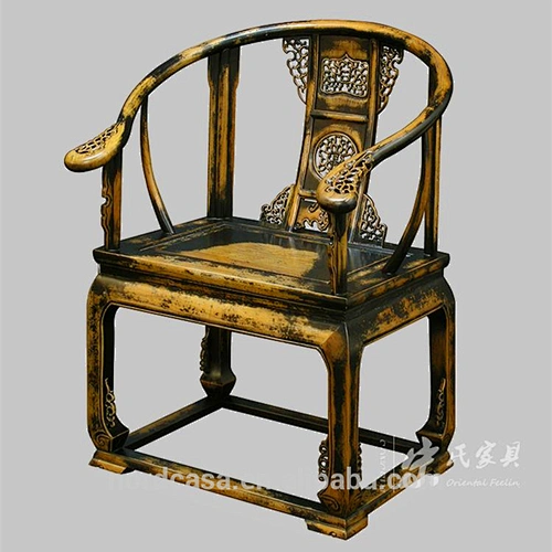 Wooden Chinese Restaurant Armchair