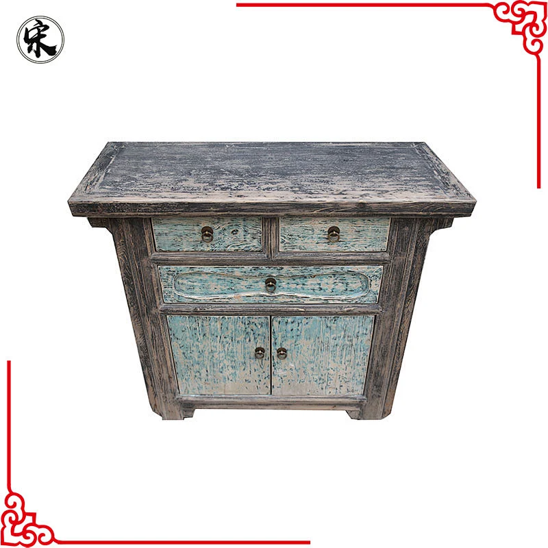 wholesale chinese antique reproduction shabby chic storage buffet store furniture