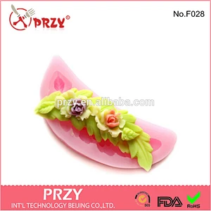 F028 PRZY Food grade silicone cake decorative fondant mold