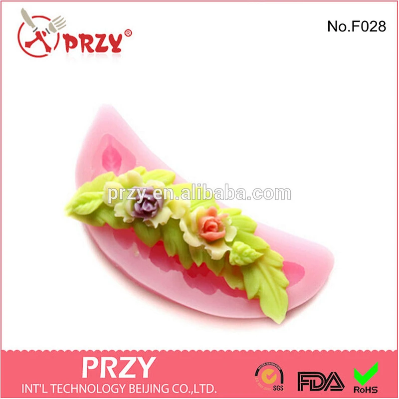F028 PRZY Food grade silicone cake decorative fondant mold