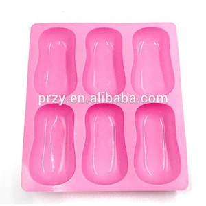 F1806 6 cavity Handmade soap mold silicone baby mold small waist mold