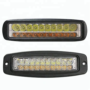 Lightech Wholesale DRL dual color White Amber 20W Flush Mount slim LED work light for Jeep truck 12v offroad auto cars