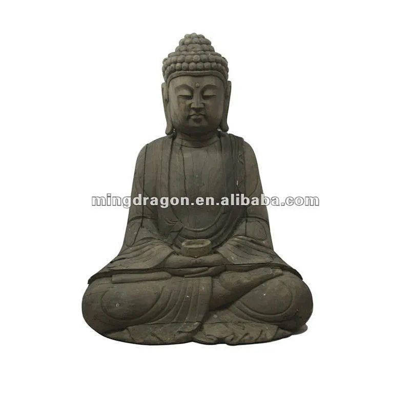 Chinese antique wooden Sitting Buddha