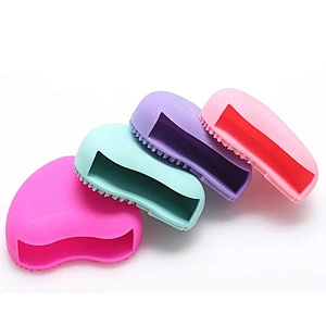 Private Label Colourful Heart-shaped Silicon Makeup Brush Cleaner Mat