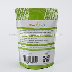 customized food grade moisture-proof pe bag tea packaging