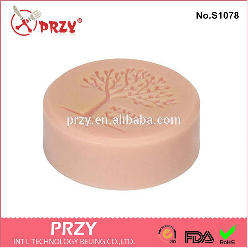S1078 PRZY Tree stamp handmade soap mold design