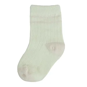High Quality Baby Infant Organic Cotton Rib Socks