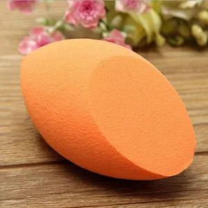 Popular product PU material olive bevel makeup sponge with latex-free
