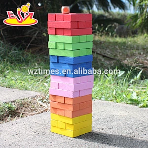 Großhandel bunte 55 stücke kinder holzziegelsteine ​​spielzeug lustige baby holzziegelsteine ​​spielzeug beste kleinkind blöcke puzzle W13D133
