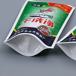 Color printing three-dimensional PE bag washing products use