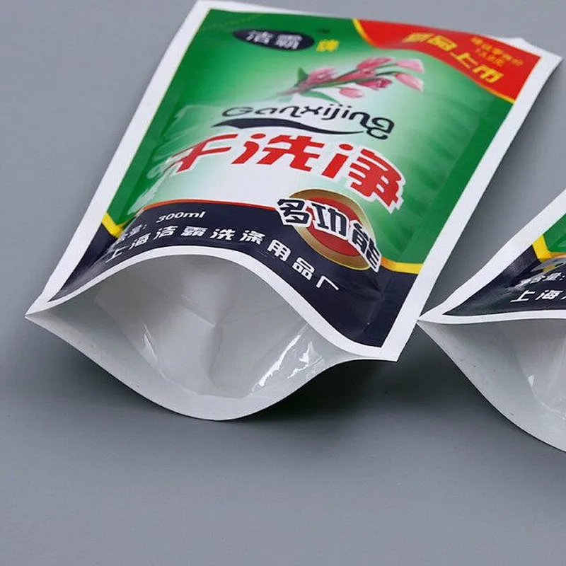 Color printing three-dimensional PE bag washing products use