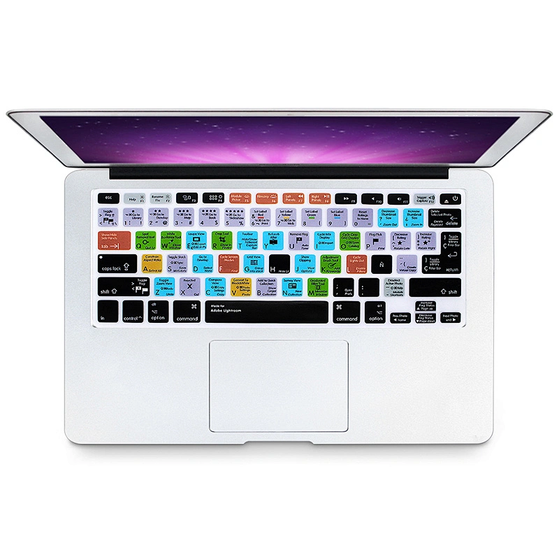 Eco-friendly Products for Ado be lightroom silicone cover Shortcuts Keyboard Protector for macbook pro 13 cover