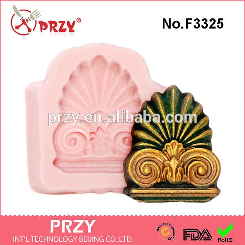 F3325 Silicone Mold Pillar Top Architecture Column Mold Perfect Mold for Wedding Cake Column Decorations Crafts