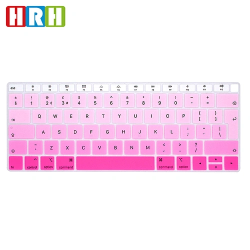 Silicone gradient color film English Keyboard Cover Skin Protector Film For Mabook Air 13