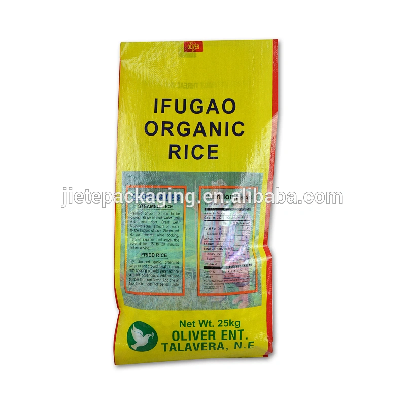 design for 50lb plastic pp woven bags for rice packaging