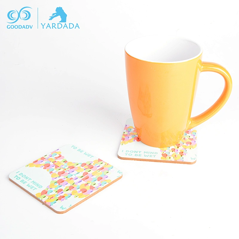 Custom cute cup mat,cork drink logo paper beer mdf coaster