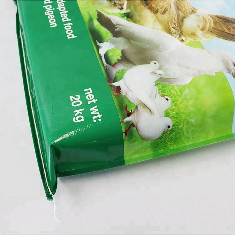 Custom design plastic feed bag 50kg , poulty pp woven feed packing bag 20kg, polypropylene woven feed bag