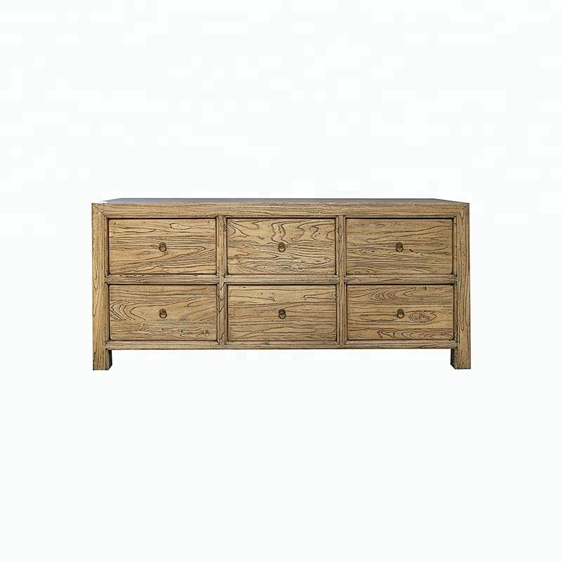wholesale Chinese oriental rustic reclaimed wood buffet living room furniture
