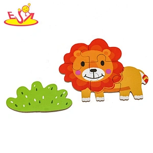 2019 Mosaic design children wooden animal puzzle games for wholesale W14N011