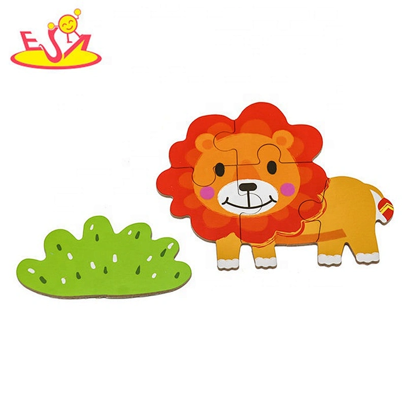 2019 Mosaic design children wooden animal puzzle games for wholesale W14N011