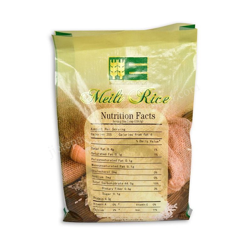 Design printing 25kg plastic sack pp woven rice packing bag for Philippines