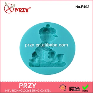 F492 PRZY cheap fondant polymer clay play boy silicone molds