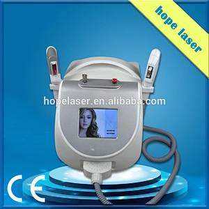 Beauty salon and spa use shr laser two handles ipl shr opt portable hair removal machine
