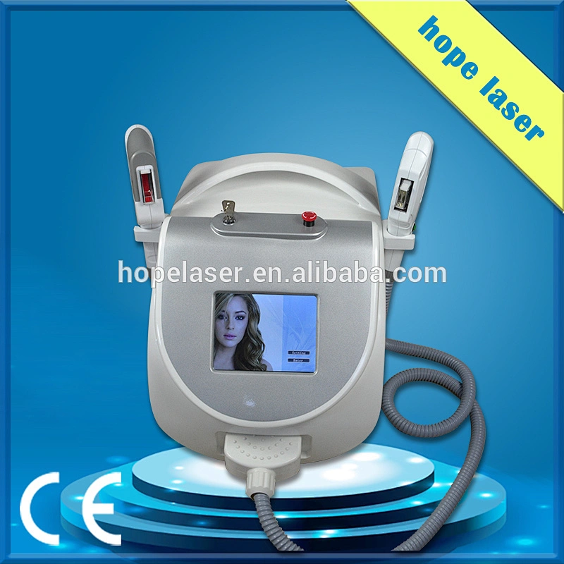 Beauty salon and spa use shr laser two handles ipl shr opt portable hair removal machine